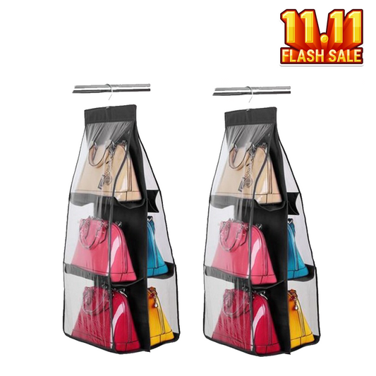 Handbag Storage Hanging Purse Organizer with 6 Large Easy Access Pockets